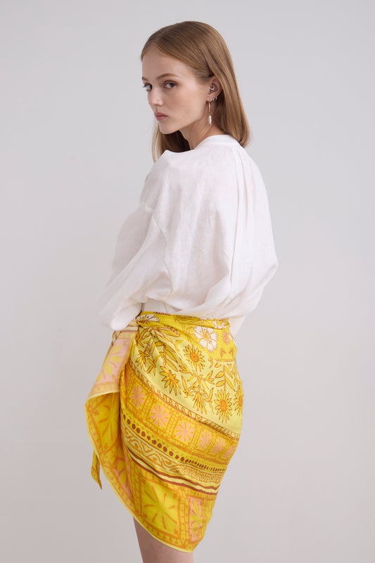 Patti Silk Pareo - Lemon