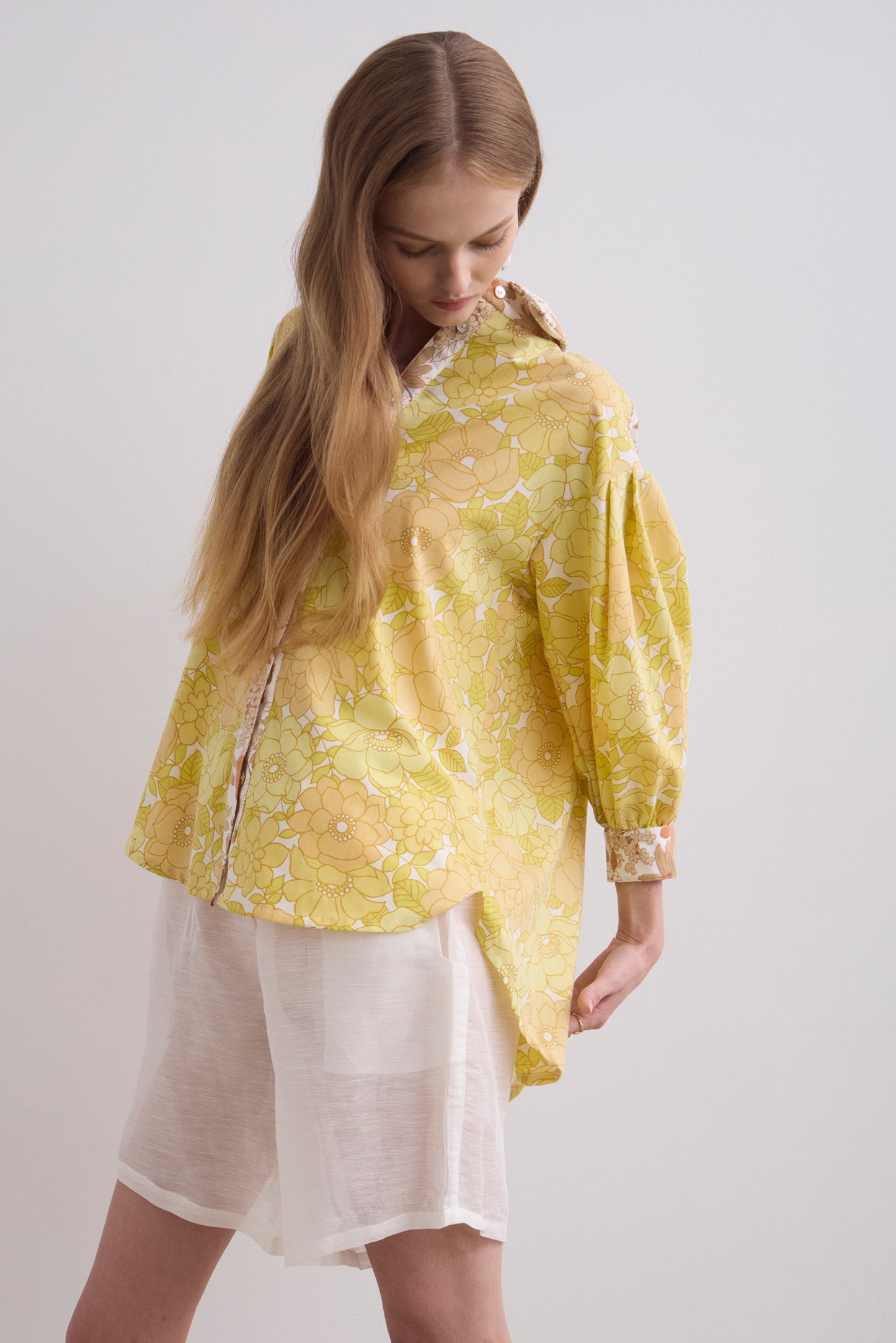 Poet Blouse - Vintage Floral Lemon