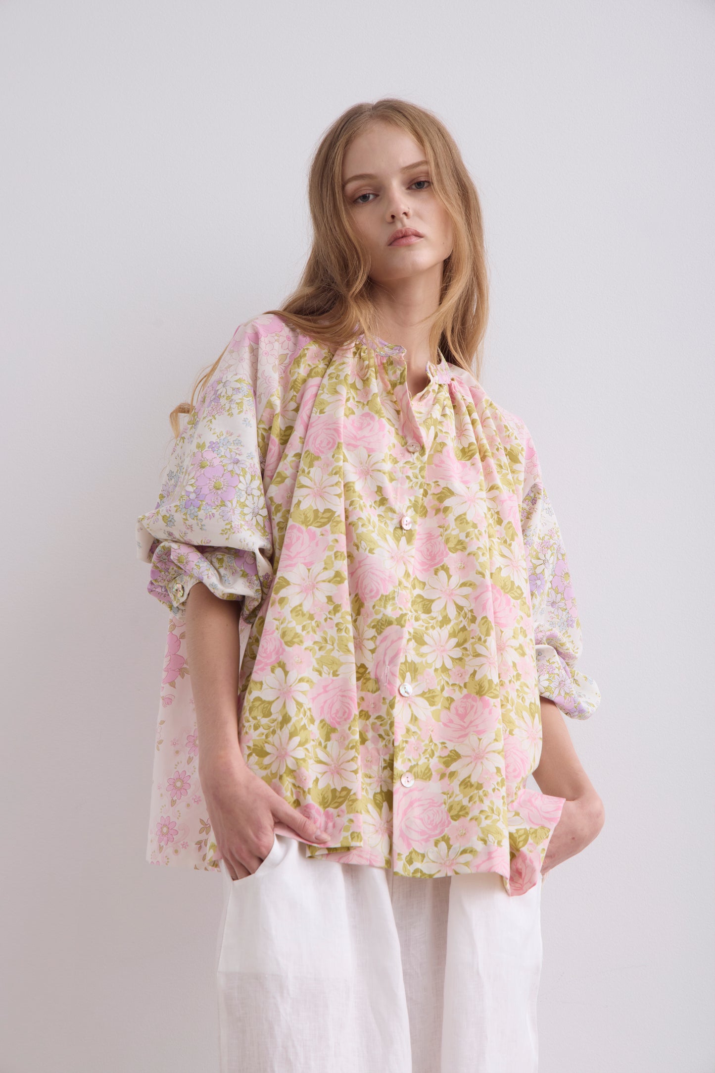 Puff Blouse - Vintage Floral Rosie
