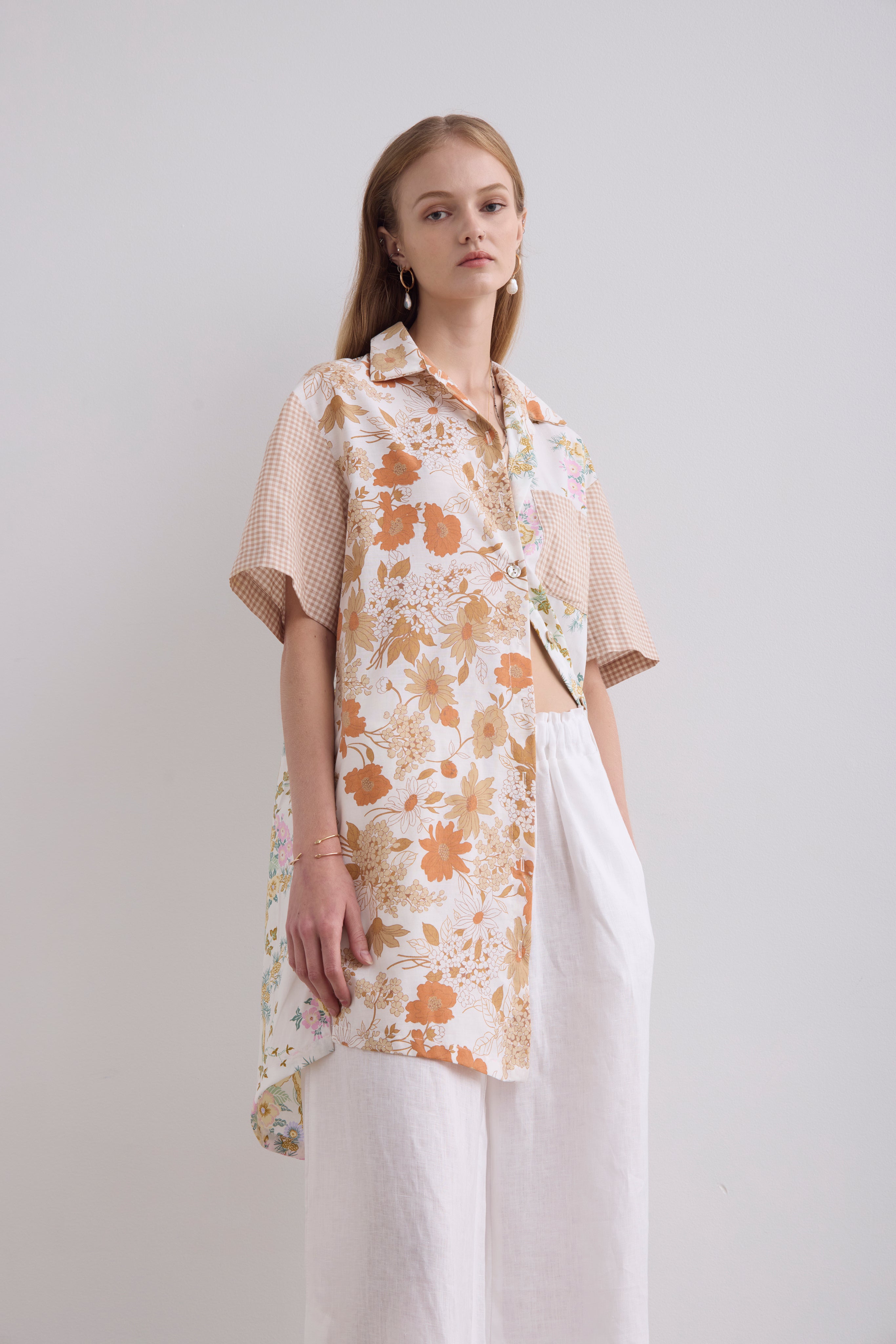 Matt Short Sleeve Shirt - Willow Vintage Textiles – Mer Mer Label