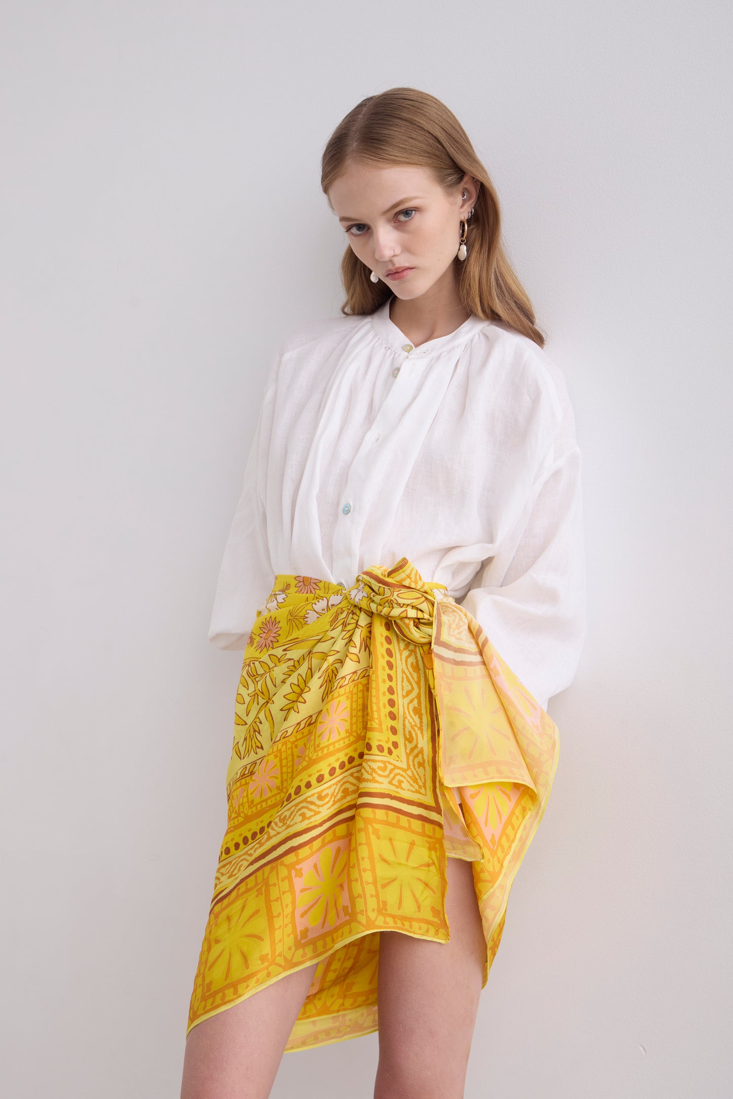 Patti Silk Pareo - Lemon