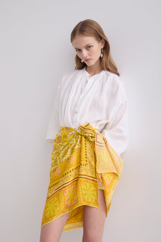 Patti Silk Pareo - Lemon