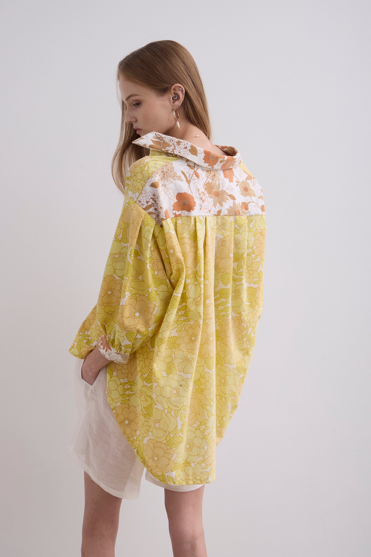 Poet Blouse - Vintage Floral Lemon