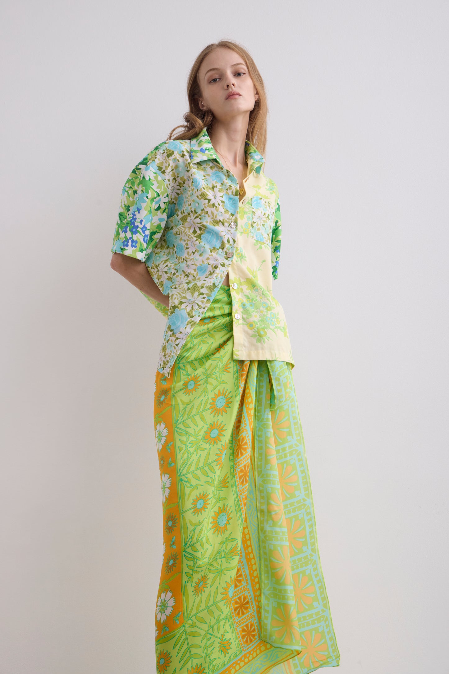 Patti Silk Pareo - Lime