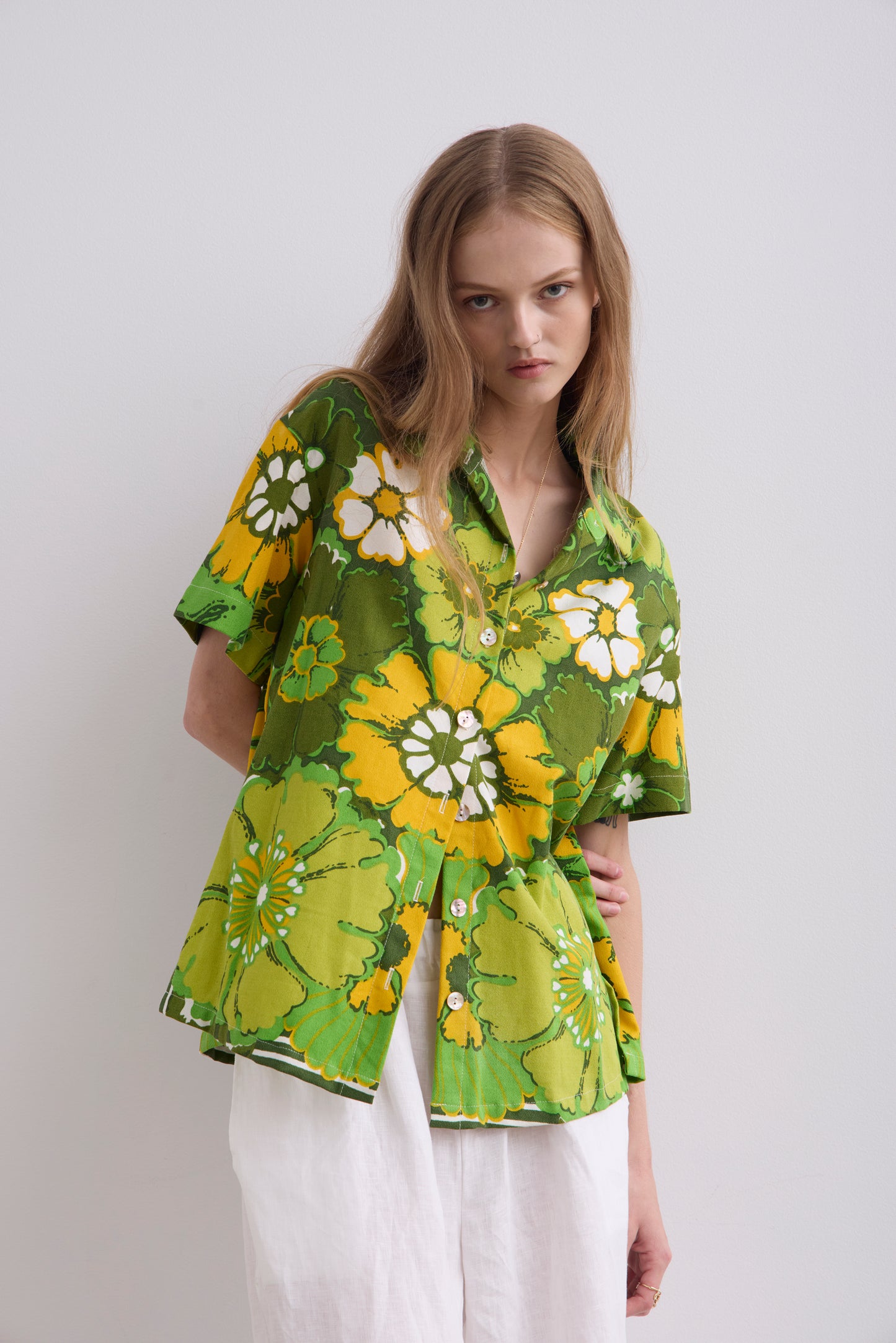 Matt Short Sleeve Shirt -Kate Vintage Textiles