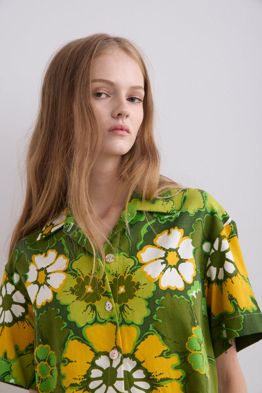 Matt Short Sleeve Shirt -Kate Vintage Textiles